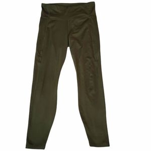 Dark Olive Green All In Motion Active Full Length Leggings with Pockets